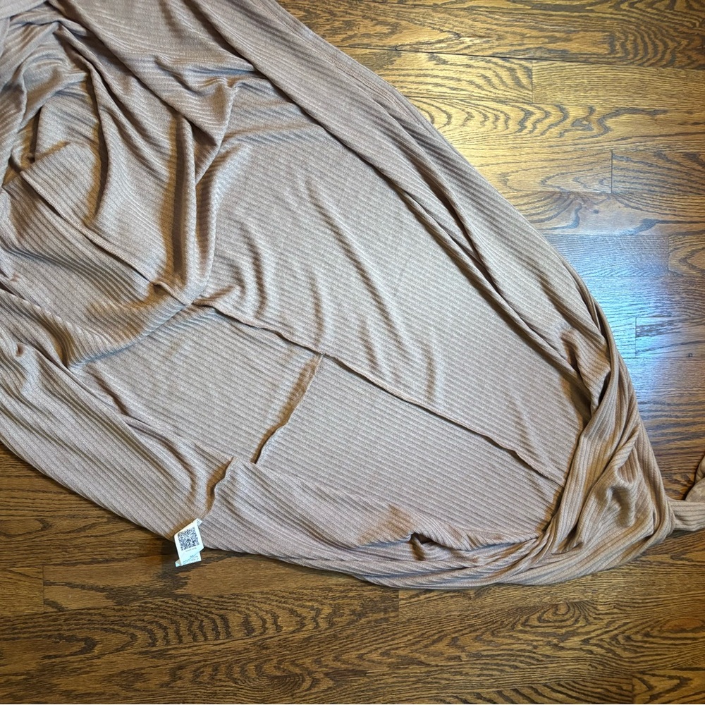 Tan Ribbed Cardigan - Picture 3 of 4